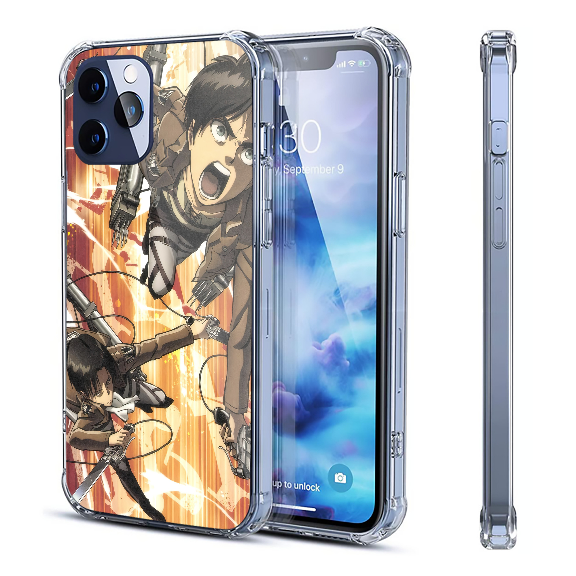 （画像用） 進撃の巨人 Attack on Titan 【iPhone 12シリーズ対応】透明スマホケース（クリアソフトケース）